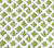 China Seas Fabric: Twigs - Custom Green / Lime on White Belgian Linen / Cotton