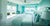 Quadrille Fabric: Vanderpoel Stripe - Custom Turquoise / Navy on Oyster - Heavy Linen - Upholstery Weight