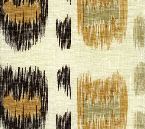 Alan Campbell Fabric: Cintra - Multi-Brown / Camel on Tinted Belgian Linen / Cotton