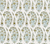 Home Couture Fabric: Kashmir Paisley Petite - Custom Celadon on Cream 100% Linen