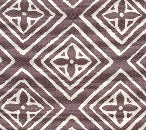 China Seas Fabric: Fiorentina - Custom Prune on Tinted Belgian Linen / Cotton