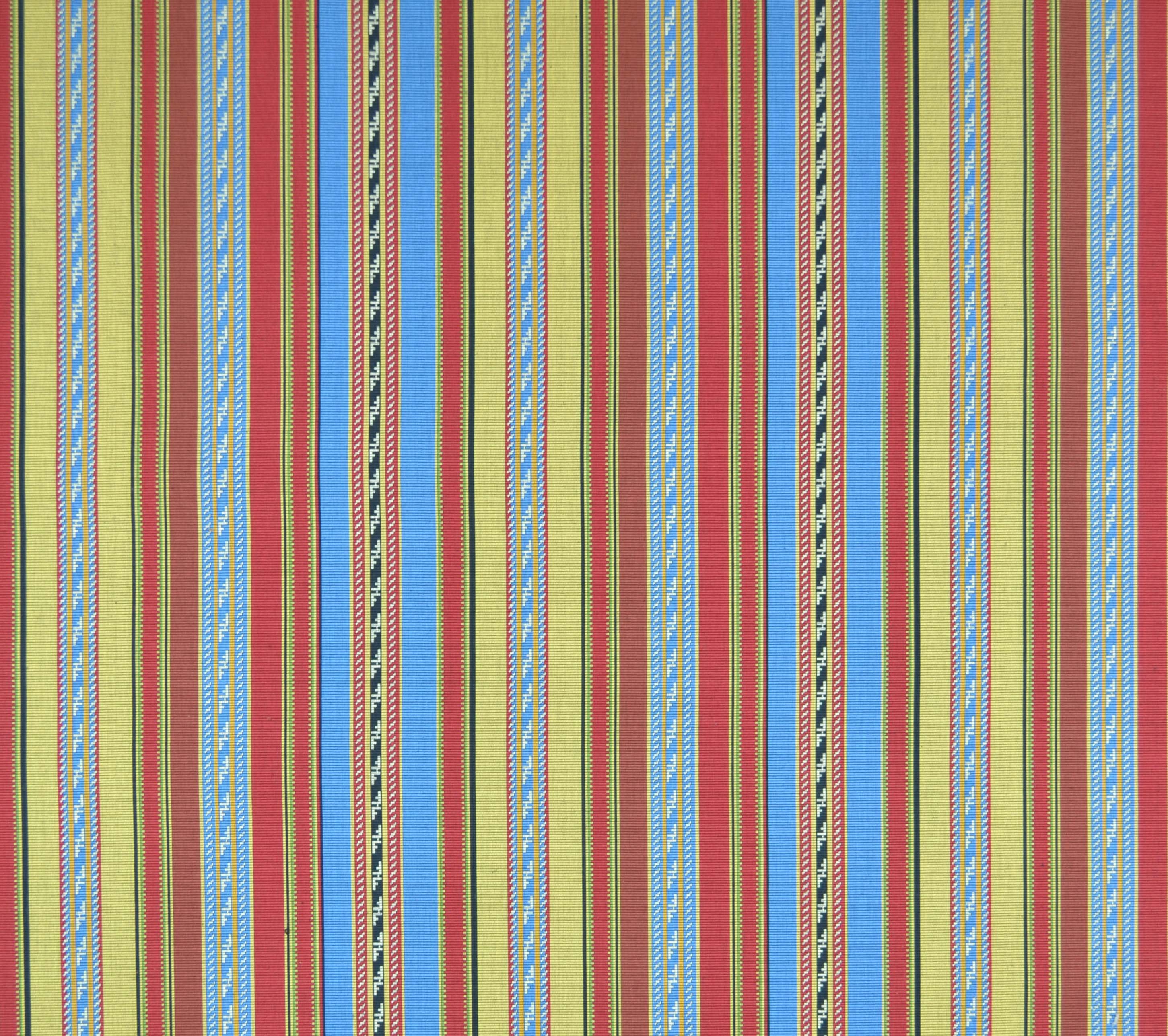Quadrille Woven: Vladimir - Multi Blue / Red Stripes (Imported from France)