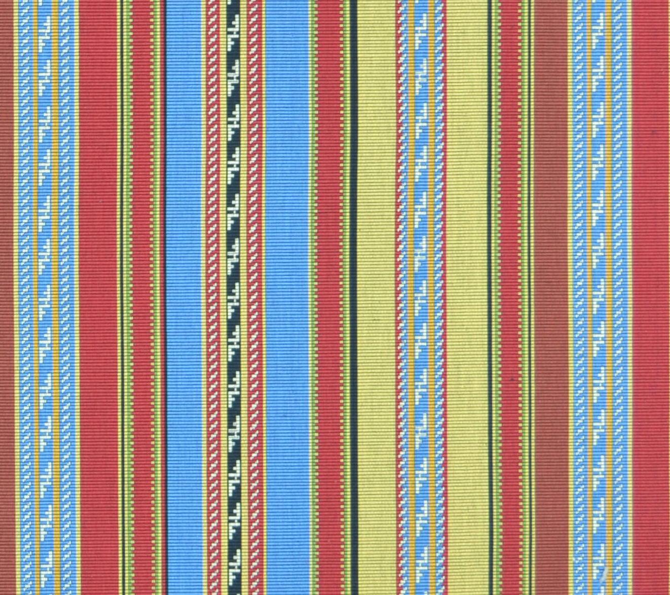Quadrille Woven: Vladimir - Multi Blue / Red Stripes (Imported from France) DETAIL