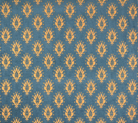 Quadrille Woven: Juliette - Blue on Gold (Imported from Spain)