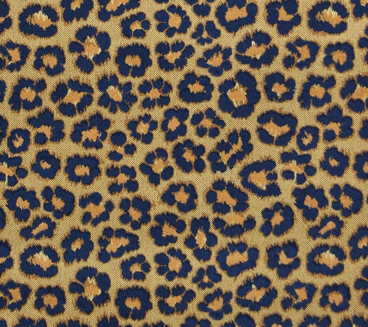 Quadrille Woven: Jaguana - Black / Brown on Gold; 100% Viscose, Imported from France
