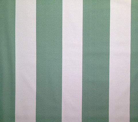 China Seas Fabric Bradfield Stripe Custom Medium Sage Green on Ecru Belgian Cotton