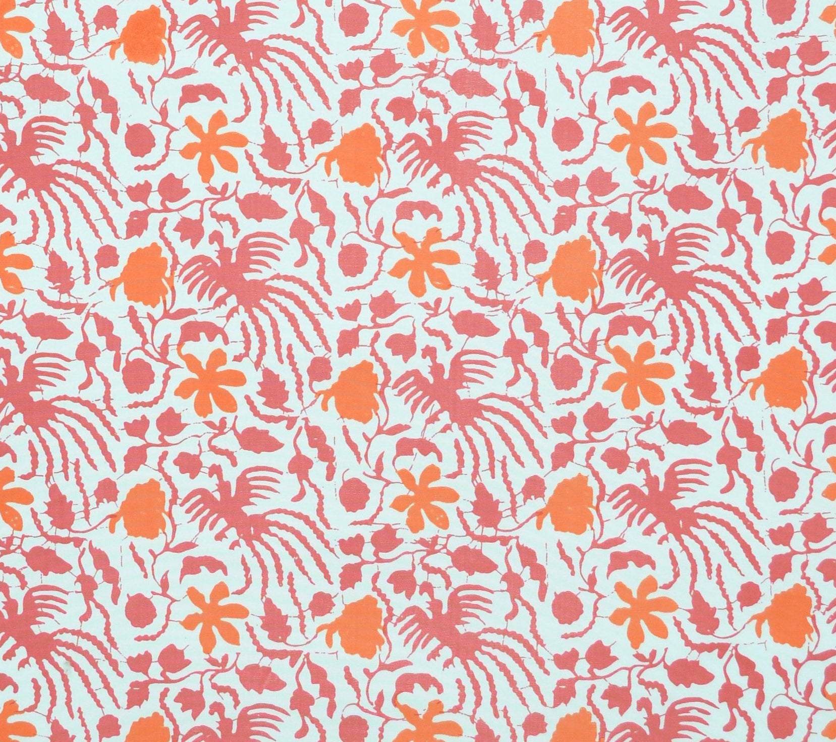 China Seas Fabric: Palmerie - Custom French Blue on Tinted Belgian Linen / Cotton main image 1