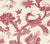 Quadrille Fabric: Paradis - Custom Burgundy on Tinted Belgian Linen / Cotton