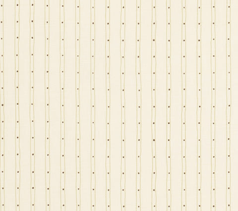 Alan Campbell Fabric: Soho Vertical - Custom Jungle Green / Brown on Tinted Belgian Linen / Cotton
