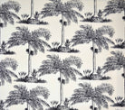 China Seas Fabric: Palmerie - Custom Black on Tinted Belgian Linen/Cotton
