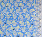 China Seas Fabric: Malay Batik - Custom Blues on White Belgian Linen/Cotton