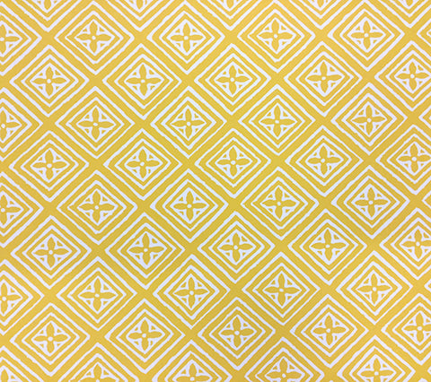 China Seas Wallpaper: Fiorentina - Custom Imperial Yellow on Almost White Paper