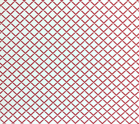 Quadrille Wallpaper: Terrace - Custom Strawberry on White Paper