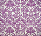 Quadrille Fabric: Corinthe Damask - Custom Purple on Lilac 100% Belgian Linen