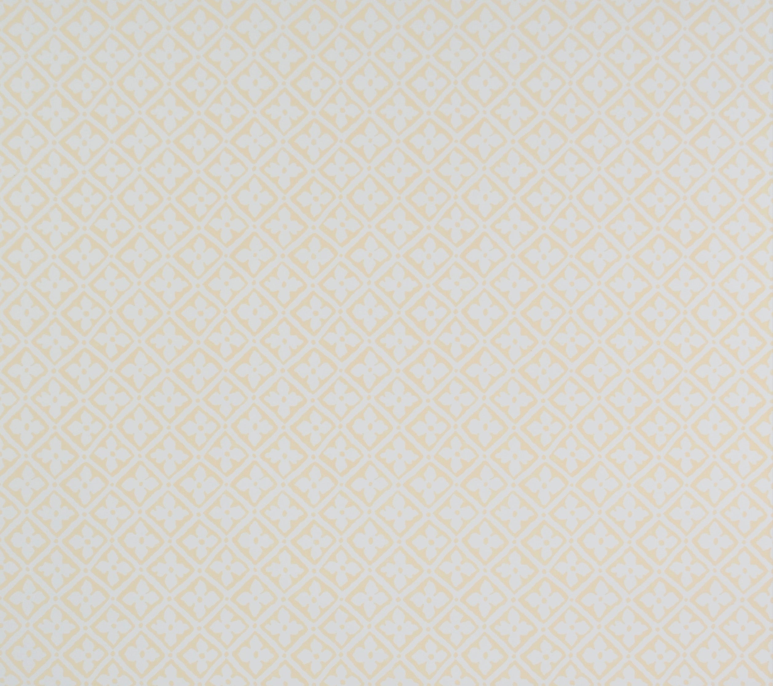 Quadrille Wallpaper: Puccini - Custom Soft Peach on Almost White Paper