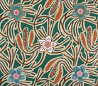 China Seas Fabric: Bunga Print - Green Multi on 100% Cotton Sateen