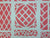 China Seas Fabric: Trellis Background - Custom Coral on White Linen