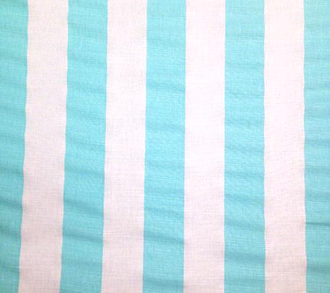 China Seas Fabric: Sand Bar Stripe - Custom Aqua on White Belgian Linen/Cotton
