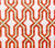 China Seas Fabric Gorrivan Fretwork Custom Peach Coral Taupe geometric print on Tinted Belgian Linen Cotton