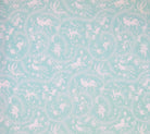 China Seas Fabric: Cirebon Reverse - Custom Pale Aqua on White Belgian Linen/Cotton