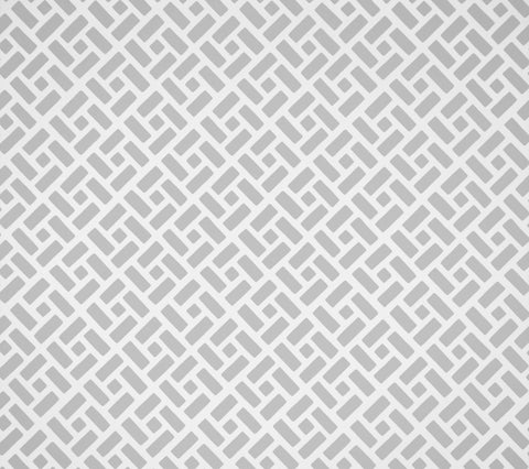 China Seas Wallpaper: Edo II - Custom Gray on White Paper (5 yard minimum)