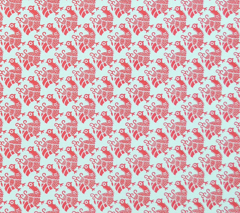 China Seas Fabric: Dunmore - Custom Red on White Belgian Linen/Cotton detail