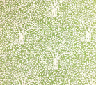 China Seas Fabric: Arbre de Matisse Reverse - Custom Green tree print on Tinted 100% Belgian Linen