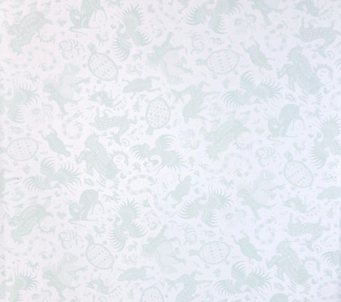 China Seas Fabric: Indramayu - Custom Crystalline on White Suncloth