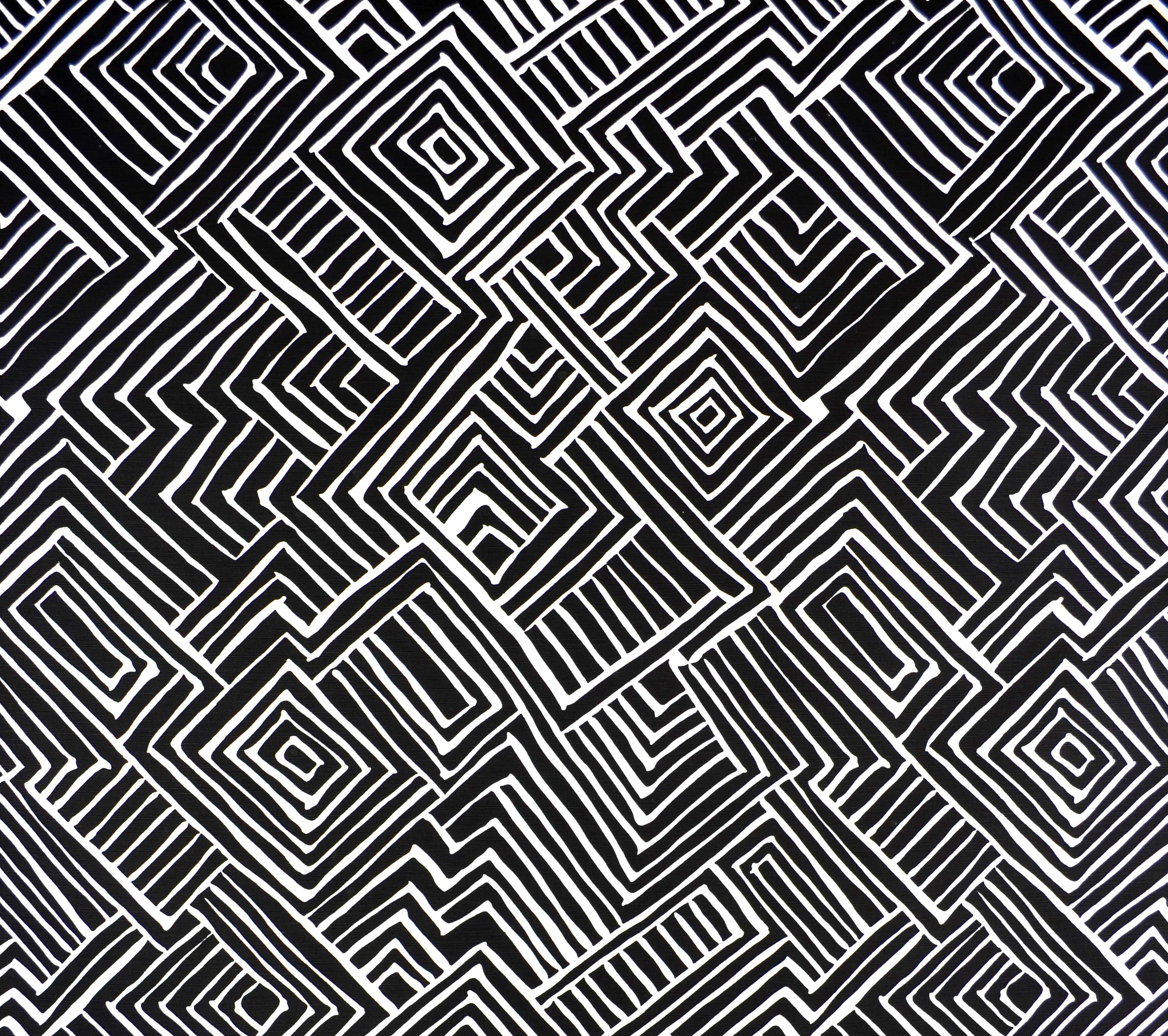 Alan Campbell Fabric: Melinda - Black on White Belgian Linen/Cotton