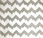 Alan Campbell Fabric: Montecito Zig Zag - Custom Grays on Tinted Belgian Linen/Cotton