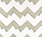 Alan Campbell Fabric: Montecito Zig Zag - Custom Grays on White 100% Silk Taffeta