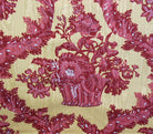 Charles Burger Moire Lavalliere fabric, Rouge / Jaune
