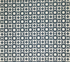 Home Couture Fabric: Circles & Squares Reverse - Charcoal on Tan 100% Belgian Linen