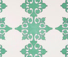 Home Couture Fabric: Argentine - Custom Green / Charcoal on Ivory 100% Soft Irish Linen