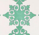 Home Couture Fabric: Argentine - Custom Green / Charcoal on Ivory 100% Soft Irish Linen detail