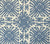 China Seas Fabric: Sigourney Small Scale - Custom French Blue on White Belgian Linen / Cotton