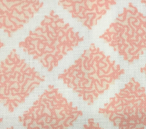 Quadrille Fabric: Shanghai - Custom Pinks on White Belgian Linen/Cotton