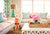 Alan Campbell Fabric: Montecito Zig Zag - Custom Pinks on Tinted Belgian Linen / Cotton