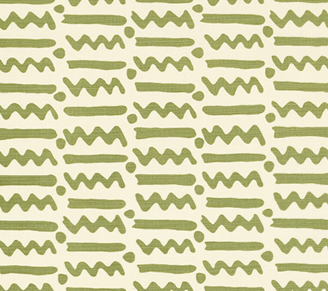 Alan Campbell Fabric: Jaybee - Custom Barbados Green on Tinted Belgian Linen / Cotton