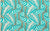 Alan Campbell Fabric: Ferns - Custom Turquoise / Beige on Cream Suncloth